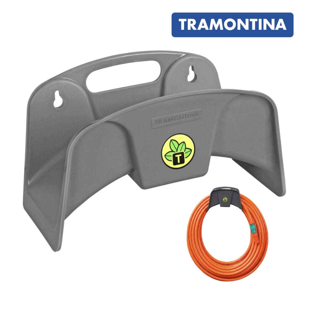 Suporte Fixo Tramontina Para Mangueira Plastico Parede Organizador Ate 35m Jardim Garagem