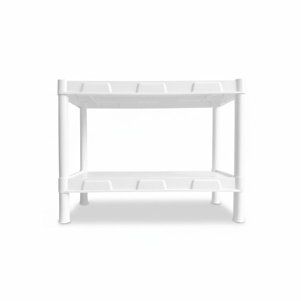 Estante Organizadora FLEXA 453 Branca | 2 Prateleiras | Compacta, Moderna e Multiuso