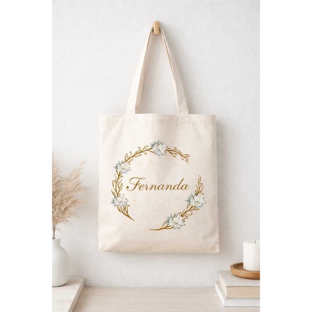 Ecobag Personalizada Feminina com Nome – Bolsa Ecológica Estampada