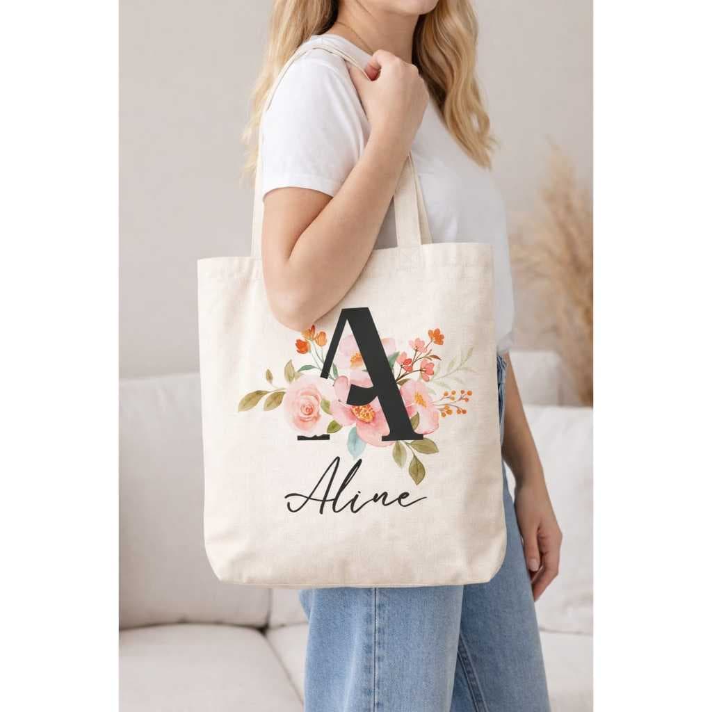 Ecobag com Inicial Personalizada – Bolsa Ecológica Moderna