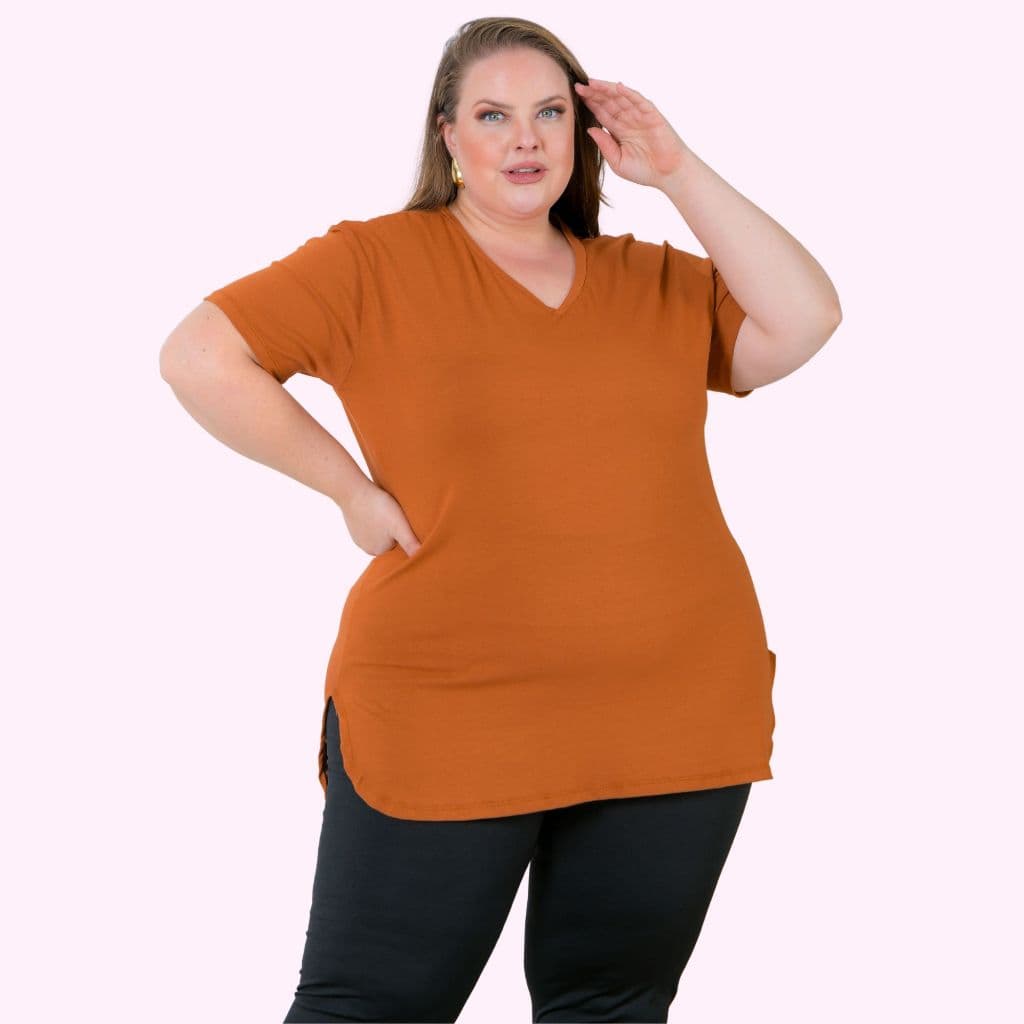 Blusa Plus Size Tamba Bumbum Academia Casual Viscolycra