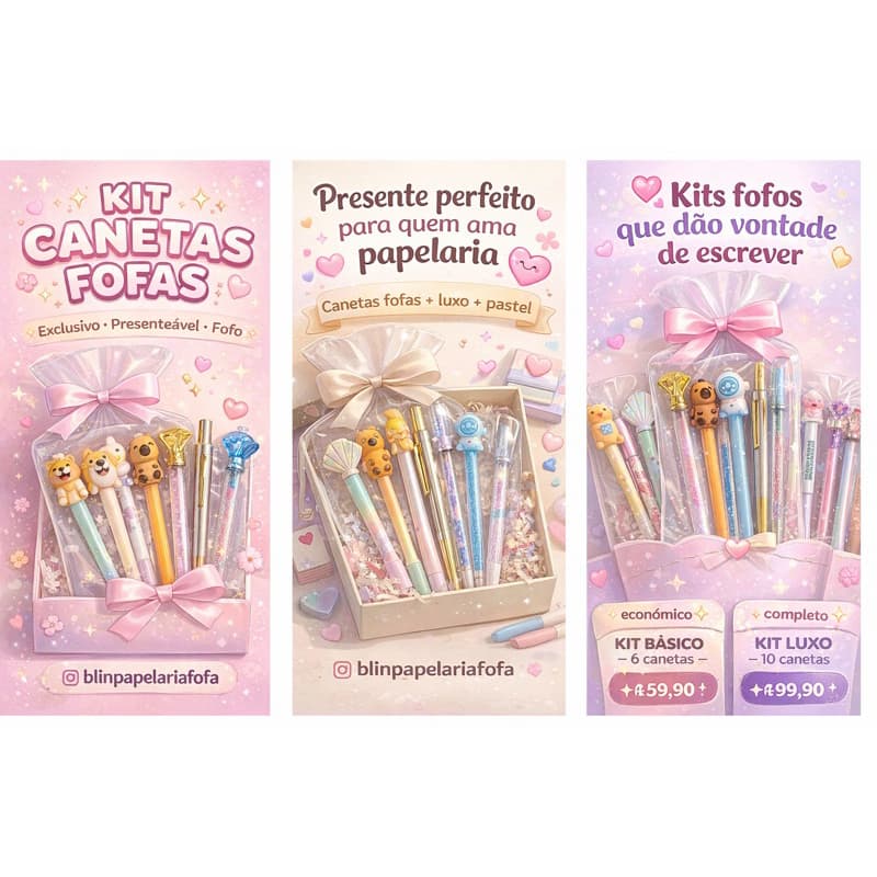 kit canetas