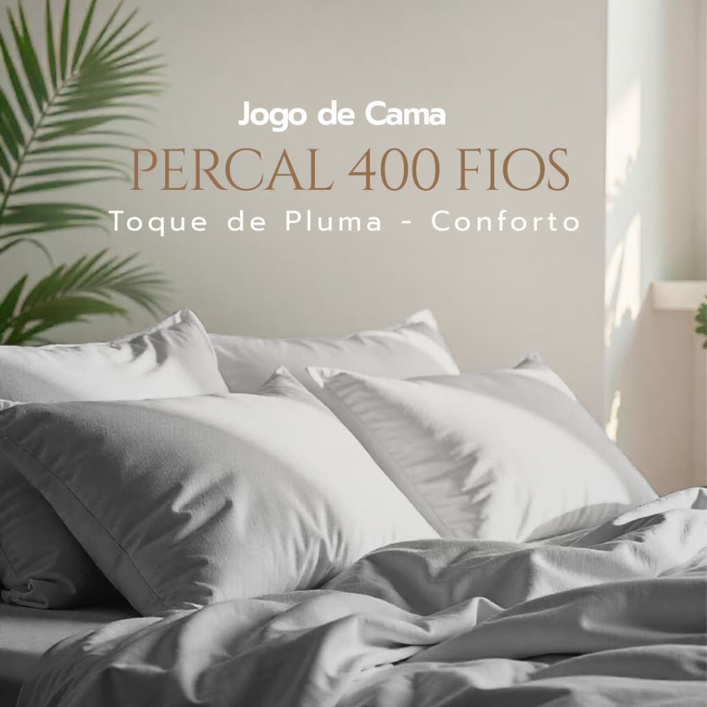 Jogo Lençol 400 Fios 4 Pçs King Extra Macio - Coleção Day by Day Conforto