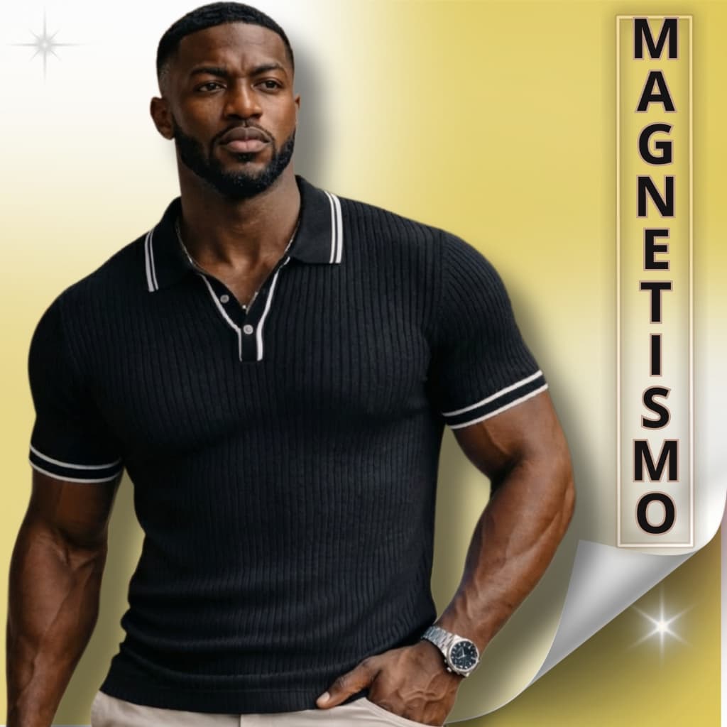 Camisa Slim Fit Masculina Textura Sofisticada Malha Canelada Macia