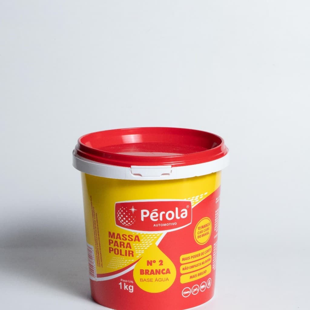 Massa para Polir Base Água Nº2 Branca 1KG - Pérola