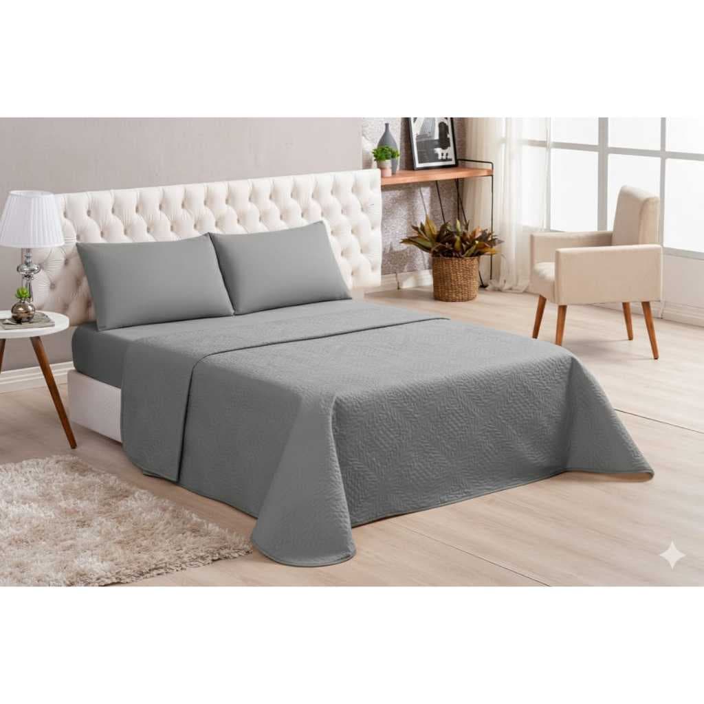 Colcha Cobre Leito Solteiro Slim Avulso Ultrassonico Microfibra 170 FIos Matelado Face única NÃO ACOMPANHA PORTA