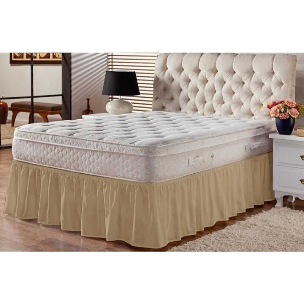 Saia Box Ajústavel Com Elástico 30cm de Altura Para Cama Solteiro Casal Queen e King Padrão