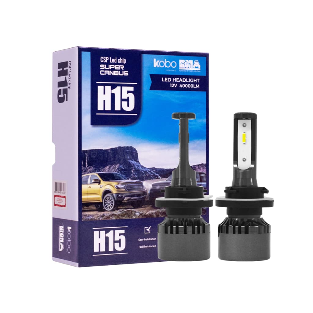 Par Lâmpada Ultra Led H15 6500K 12V Canbus 6500K Super Branca 40.000lm 36w