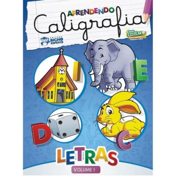 KIT 10 LIVROS APRENDENDO CALIGRAFIA VOL. 1