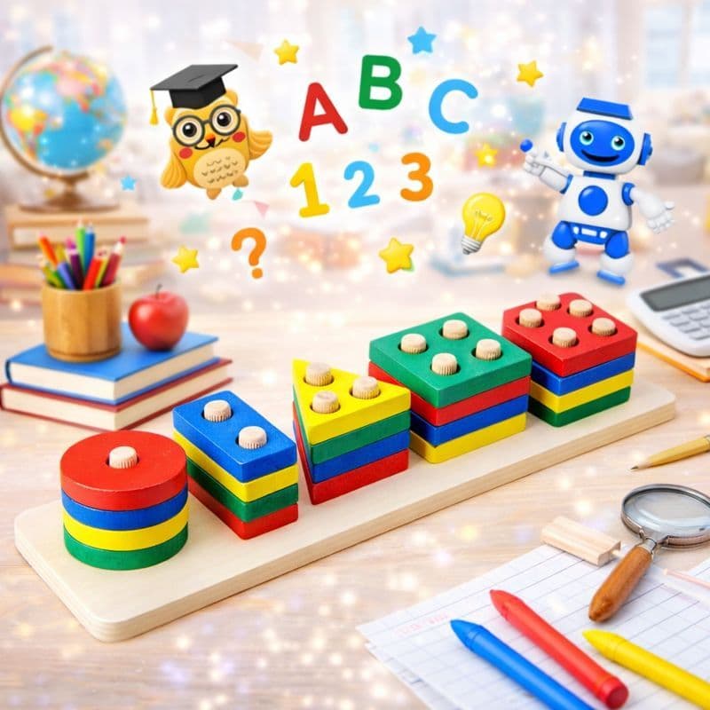Brinquedo Educativo Simbolos de Matematica Jogo de Encaixe Montessori