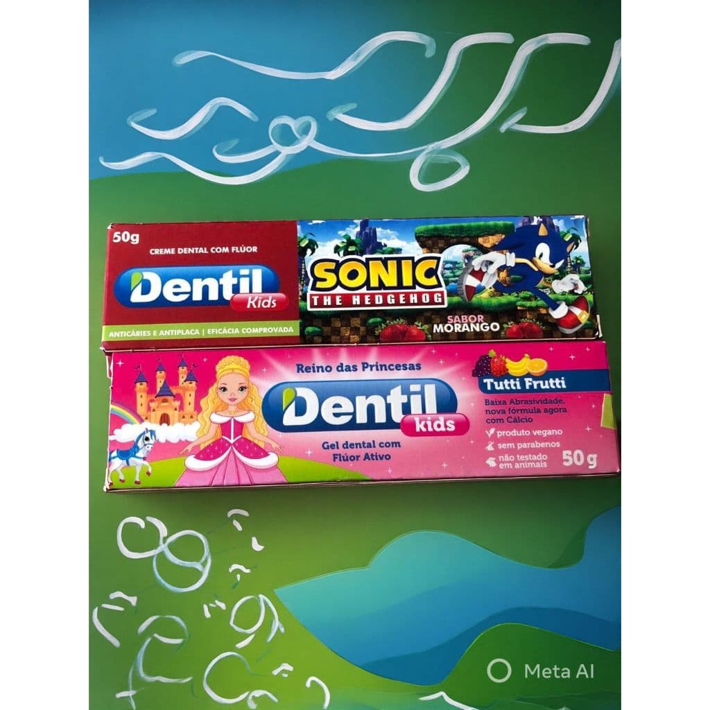 Creme dental infantil Dentil - Kit C/2