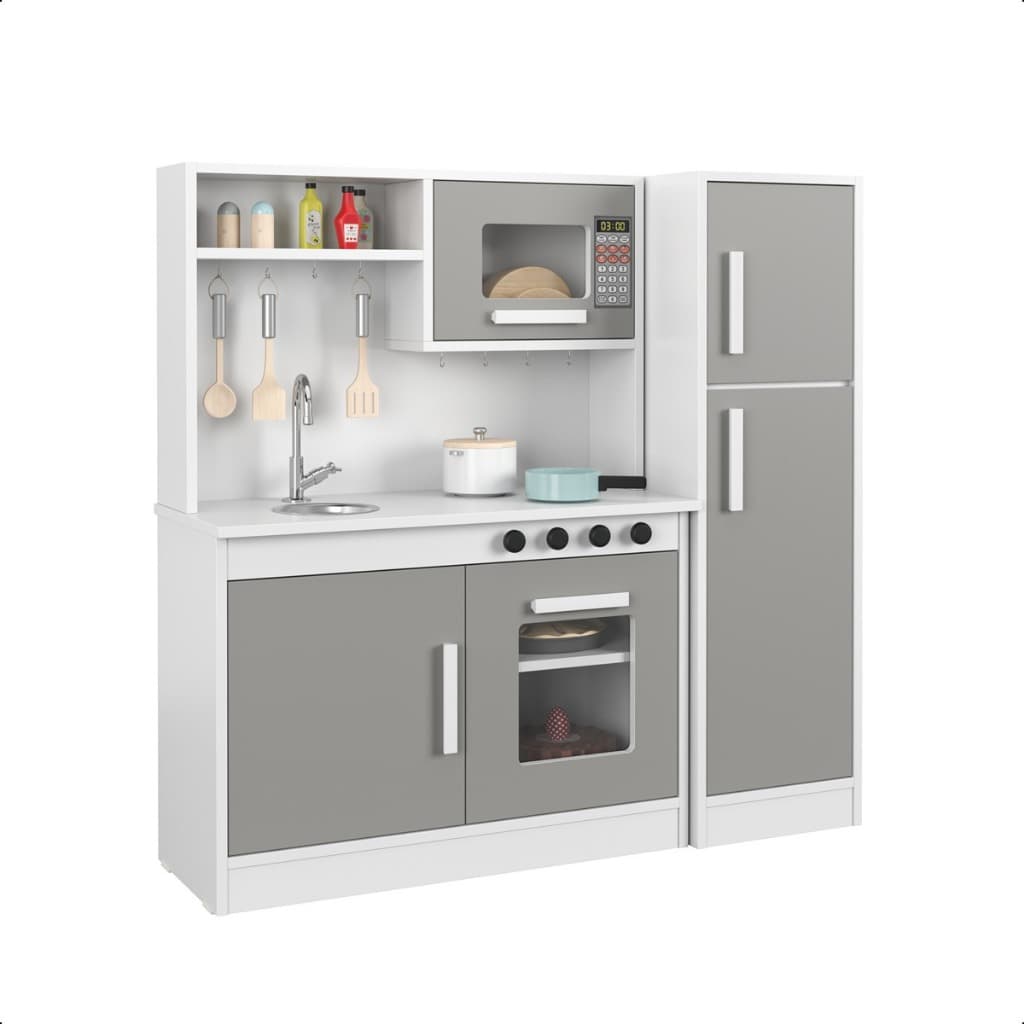 Kit Cozinha Infantil Brinquedo Criança com Fogão Pia Microondas Educativo Oferta