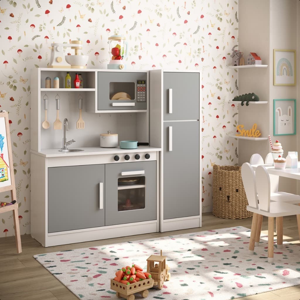 Kit Cozinha Infantil Binquedo Criança com Fogão, Pia e Microondas Completo para Menina