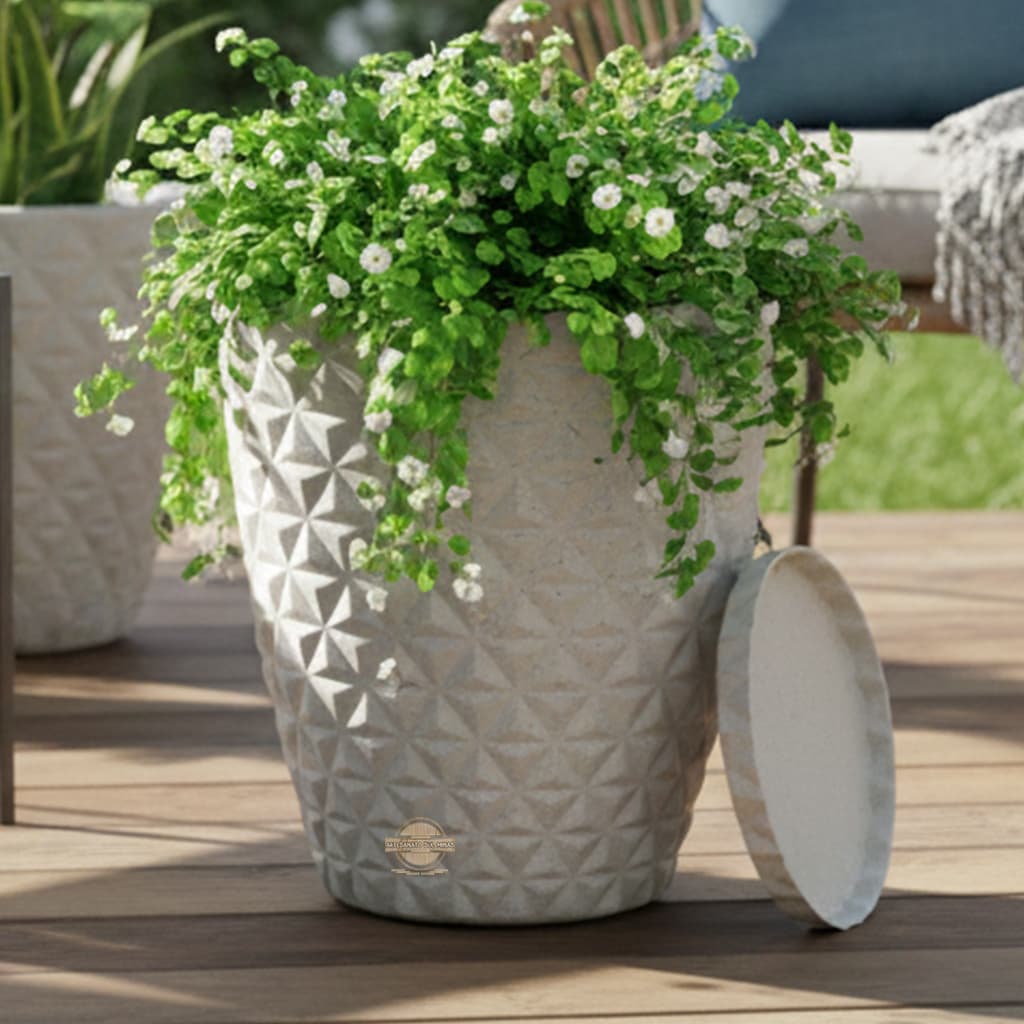 Vaso Grande Polietileno N3 42cm  Área Externa Moderno Luxo Jardim