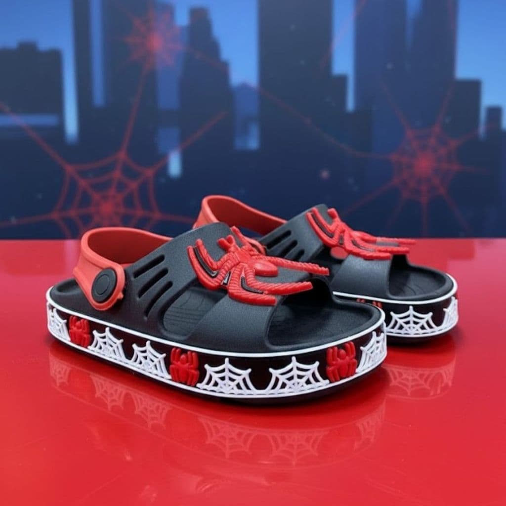 Sandália Desenho Aranha Chinelo Confortável Diversão Criança