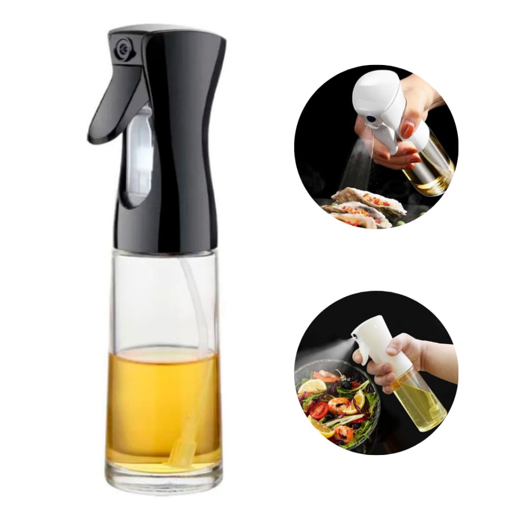 Spray Pulverizador de Azeite e Óleo Vidro 220ml Borrifador Névoa Air Fryer Saladas Cozinha