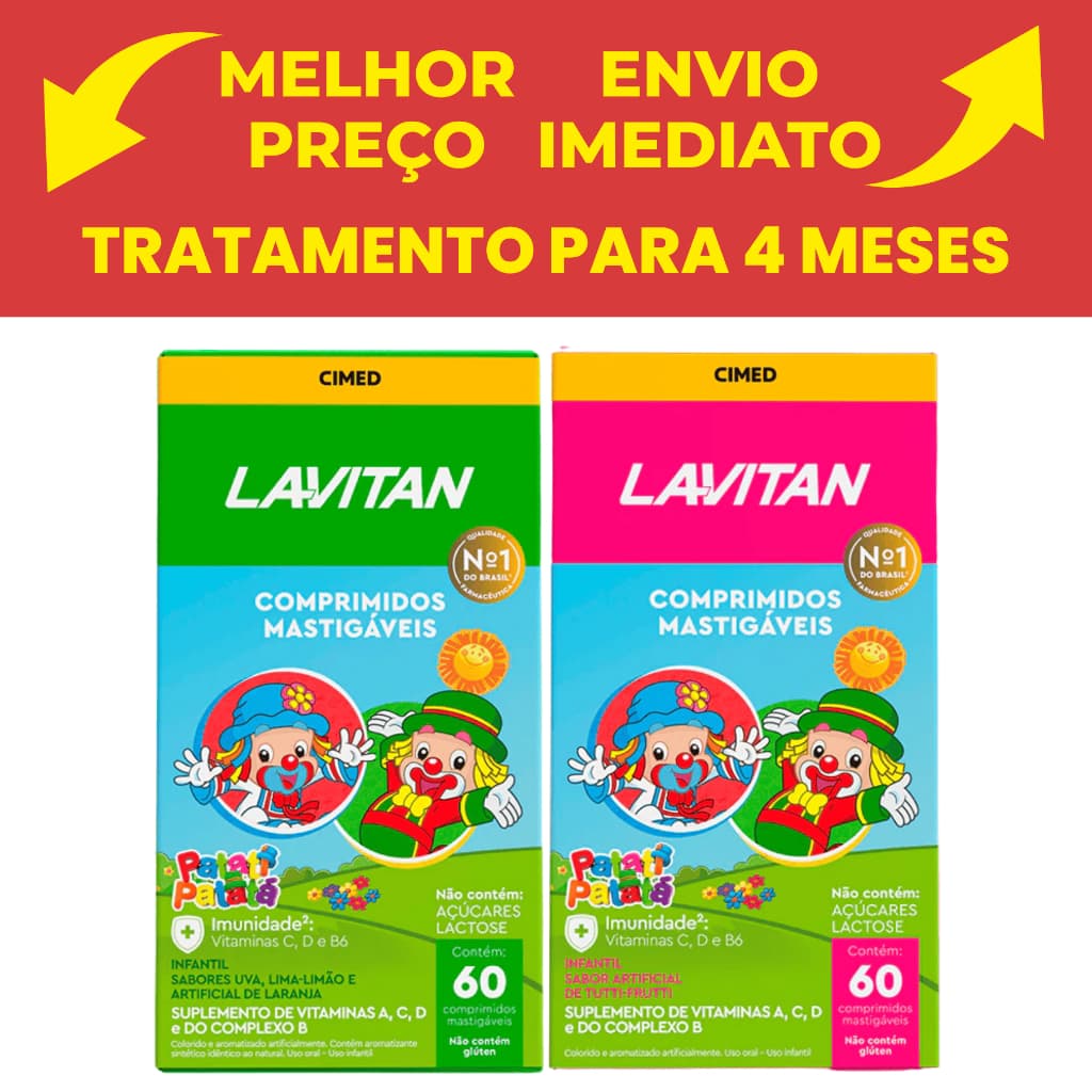 Kit Infantil Lavitan Patati Patata 01 Tutti Frutti 01 Mix de Sabores cimed