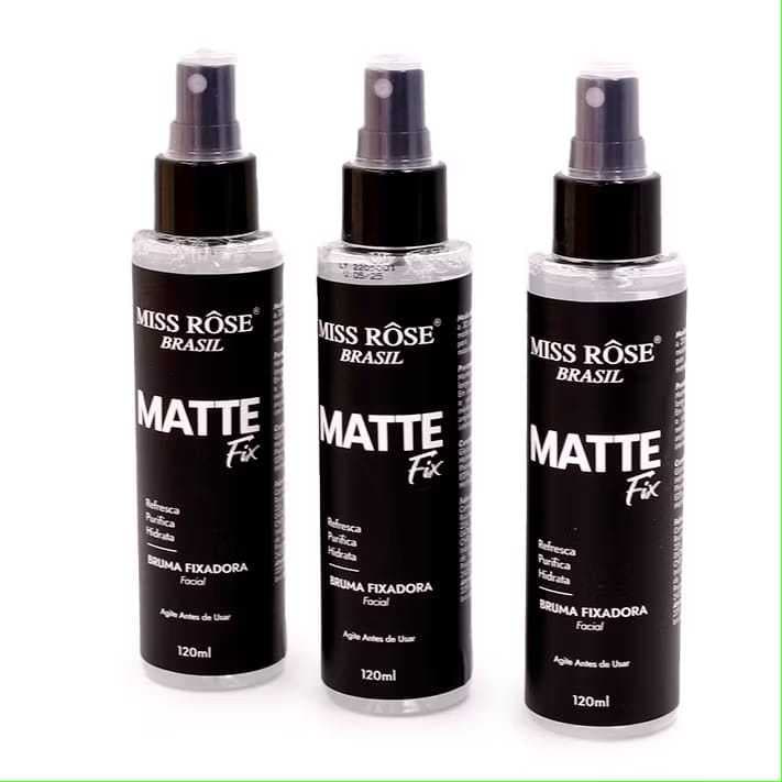 Bruma Fixadora Facial Matte Fix 120ml Miss Rosê | Maquiagem Duradoura | Pele Matte e Fresca