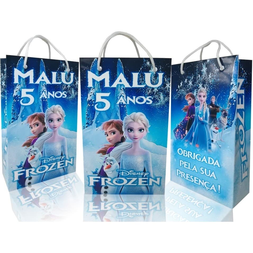 Sacolinha Personalizada Lembrancinha Festa Infantil Aniversário Com Nome e Idade Surpresa