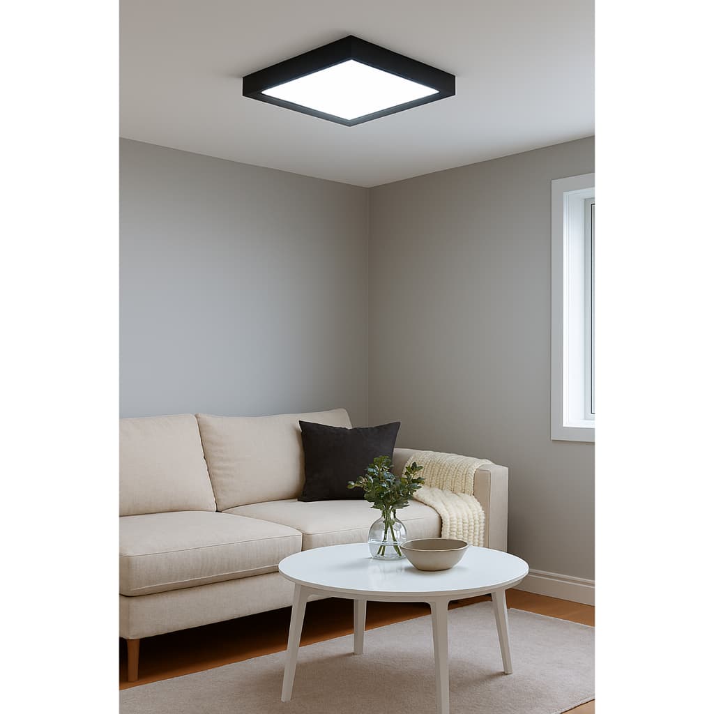 Kit 2 Luminária Plafon Led 24w Sobrepor Recuado Luxo P/ Teto  Borda Fina Quarto Sala Cozinha  Bivolt