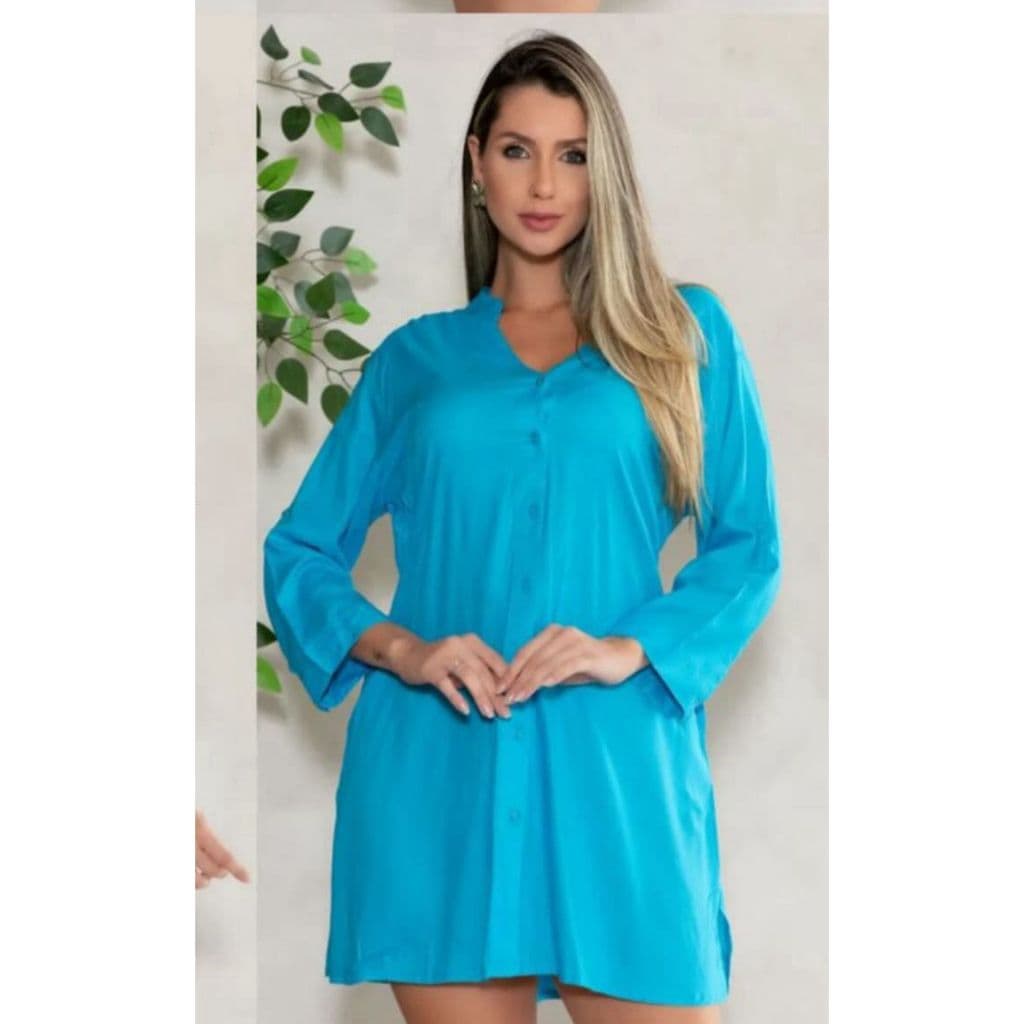 Saída de Praia Feminina Manga Leve Verão Moda Praia Confortável