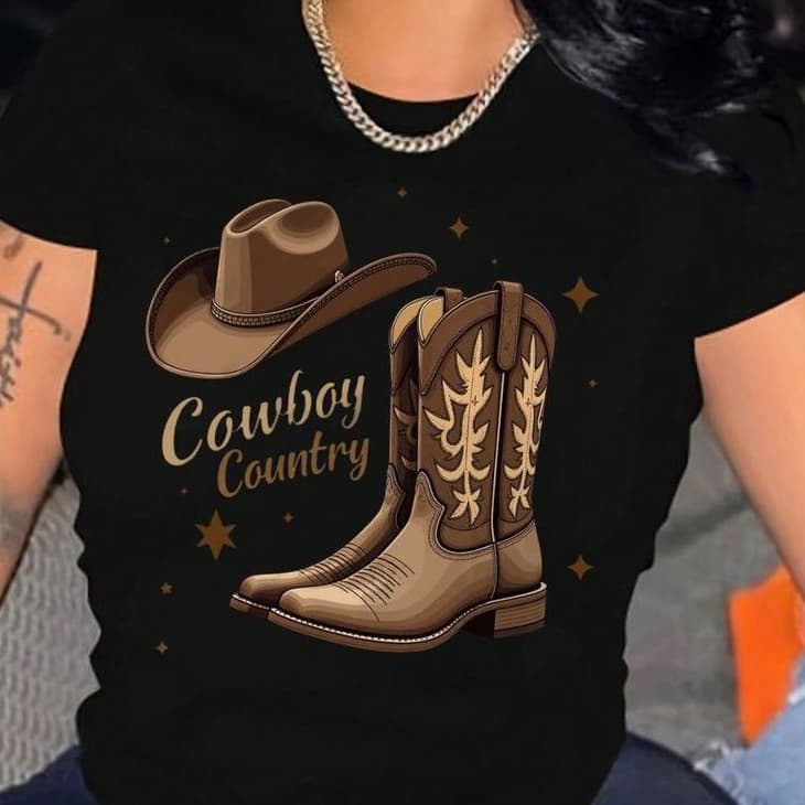 Camiseta Cowgirl Country Club Moda Western Feminina Estilo Para Rodeio