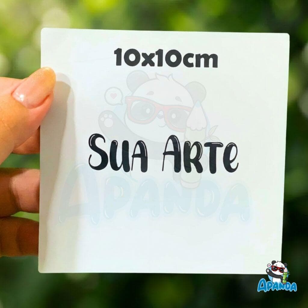 Adesivo Personalizado 10x10 cm Quadrado – Com sua Arte ou Logo