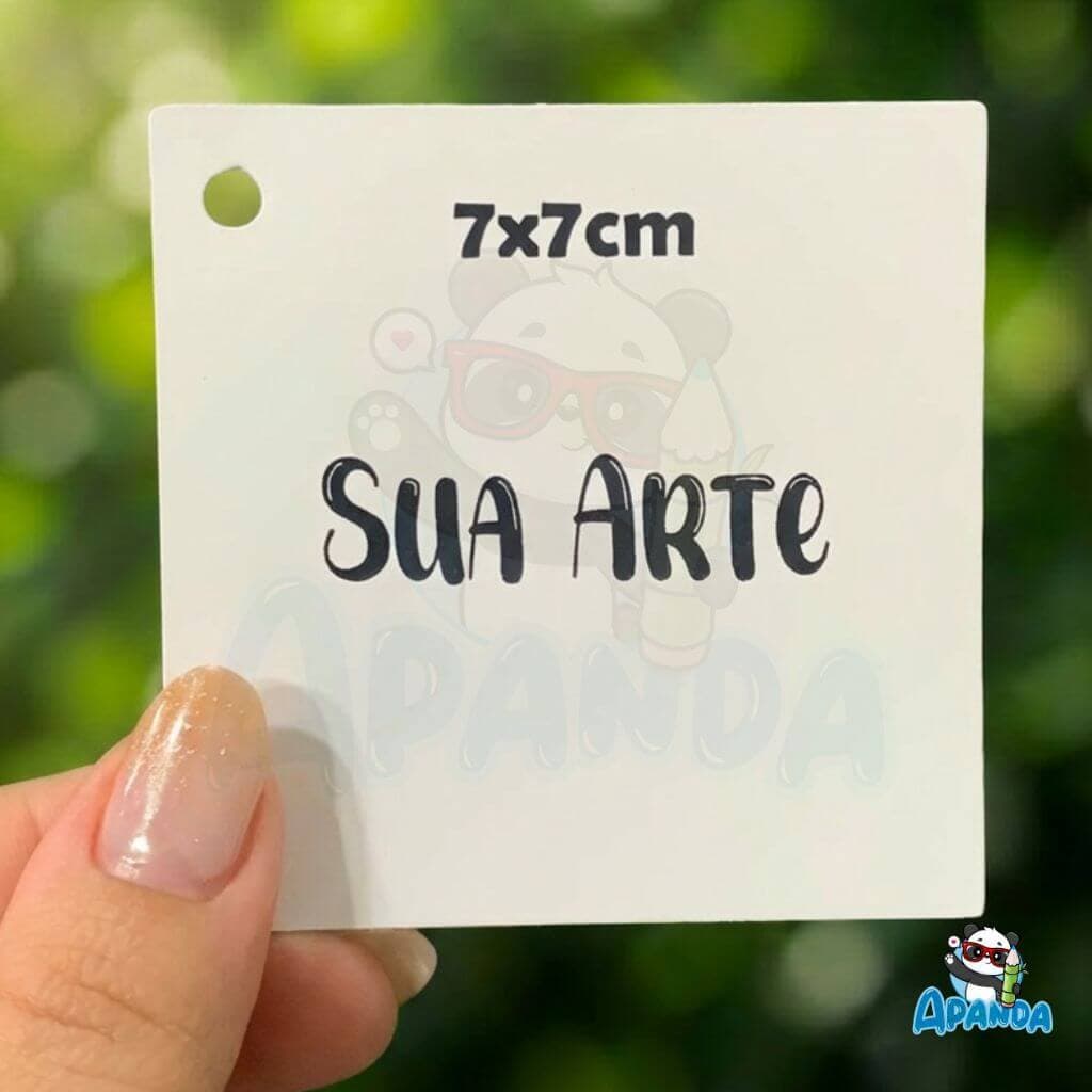 Tag Personalizada 7x7 cm Quadrada - Com Sua Arte ou Logo