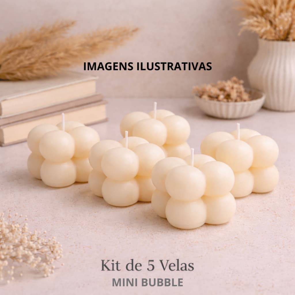 Kit Velas Aromáticas Mini Bubble 35g  (LEMBRANCINHAS)