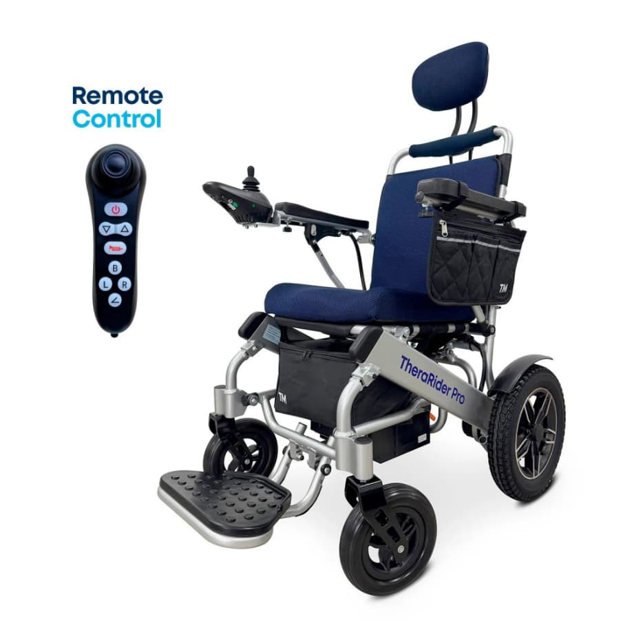 Cadeira de Rodas Motorizada TheraRider Pro Reclinável Automática Dobrável Com Controle Remoto