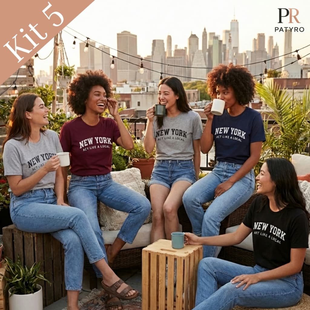 Kit 5 T-shirts Longline Feminina Tapa Bumbum Plus Size Academia