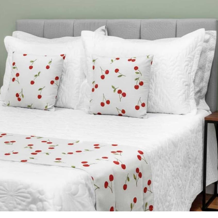 Kit 5 Peças Decoração Sala Peseira Piquet Cama Posta Luxo