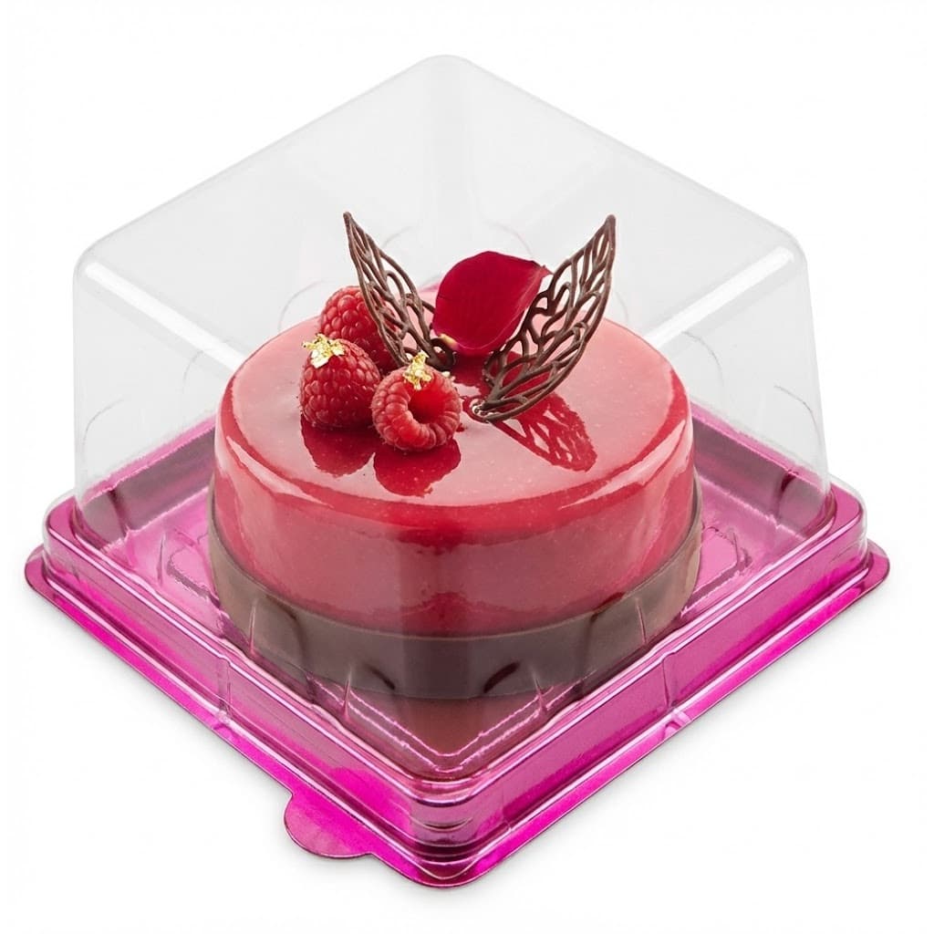Kit 10 Embalagem Mini Box Brownies Doces Centro de Mesa Morango do Amor