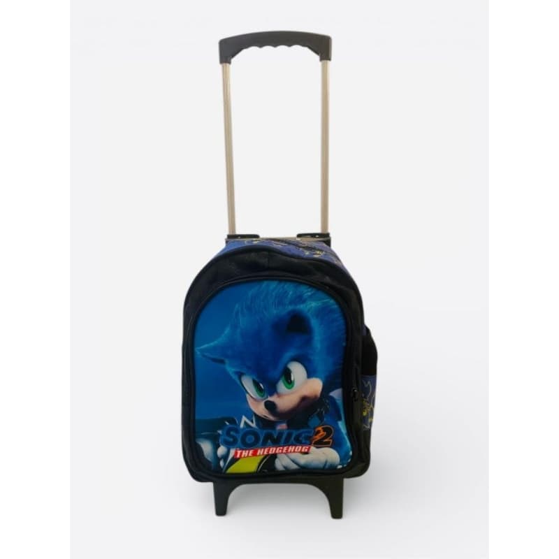 Sonic Mochila de rodinhas Pequena para Creche Escola Infantil