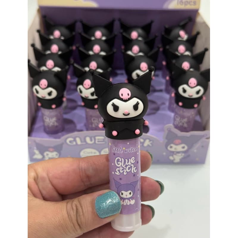 Cola em Bastão Kuromi / Cola bastão Kuromi papelaria fofa / Material escolar