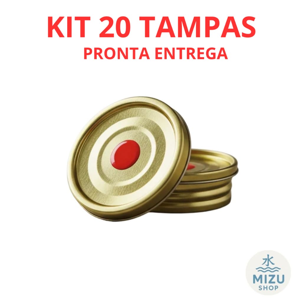 Kit Econômico 20 Tampas Abre Fácil Para Pudim – Ideal para Testes