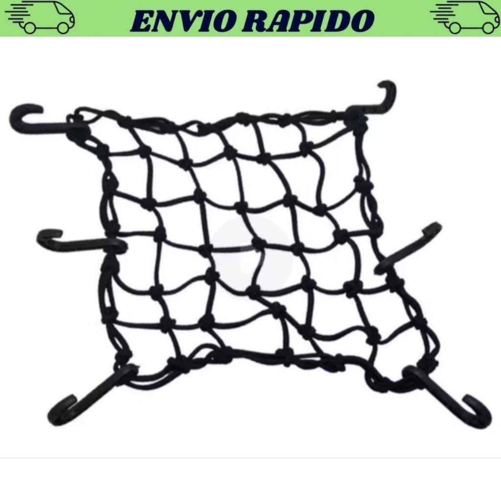 Rede Elástica Moto Bike Bagageiro Redinha 35x35cm Reforçada