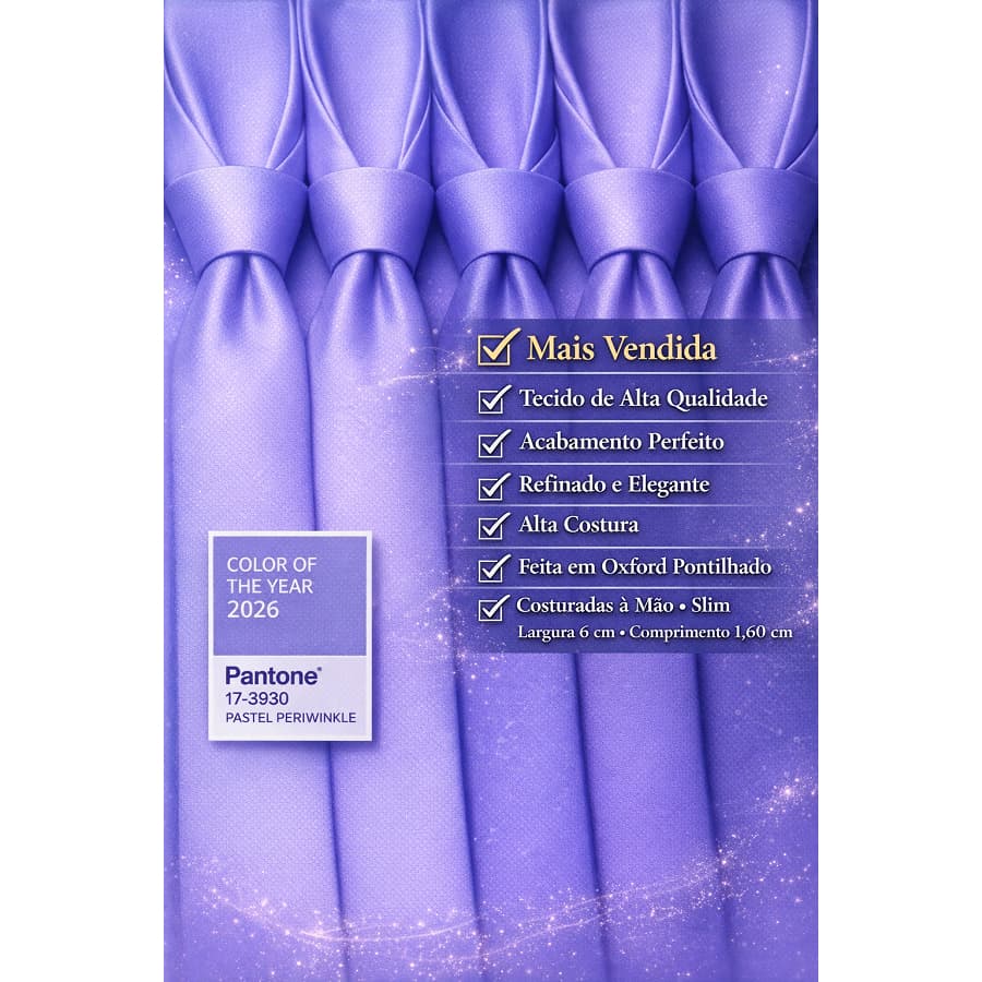 Gravata Masculina Azul Bebê Serenity R11,90 acima de 4 unidades - Verificar na página da loja!