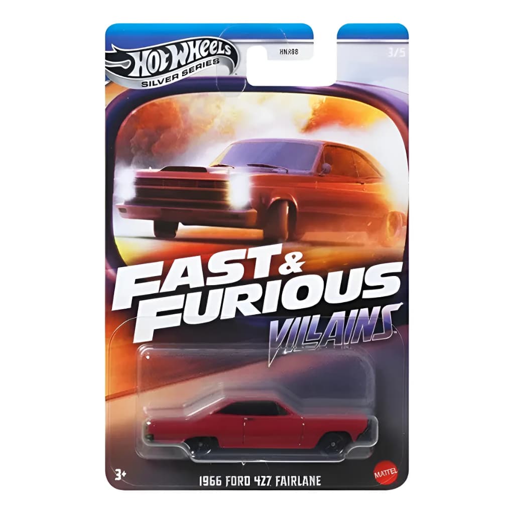 Carrinho Hot Wheels Fast And Furious Villains 1966 Ford 427 Fairlane Vermelho