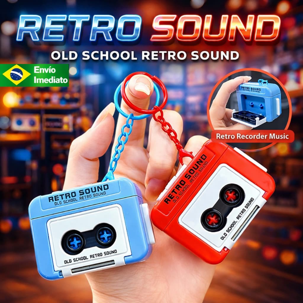 Mini Gravador de voz portátil Chaveiro Casal Pingente Clássico Vintage De Fita Caixa De Música
