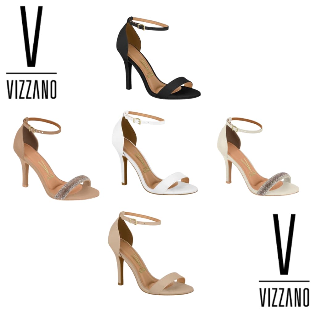Sandália Vizzano Feminina Original Salto Alto Fino 9cm Napa FRETE GRÁTIS Envio Imediato