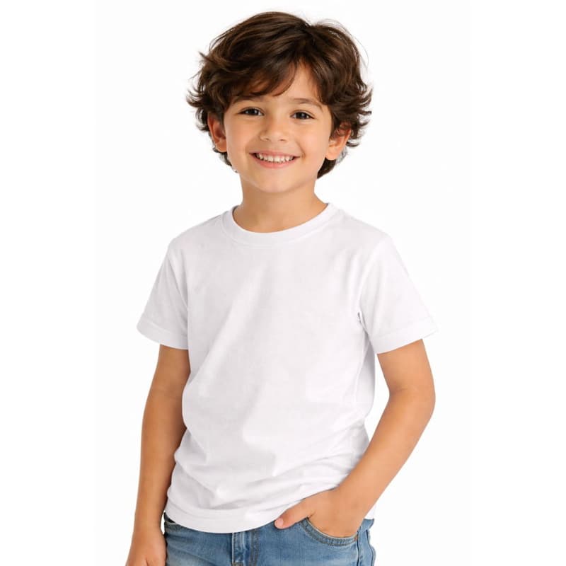 Camiseta Infantil  Escolar Lisa Básica  algodão unissex