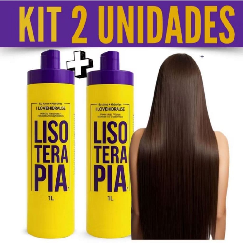 Kit 2x Lisoterapia Hidralize Progressiva Orgânica -Sem Formol – Liso Profissional