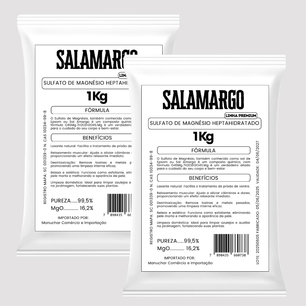 Sulfato de Magnésio Heptahidratado 2 kg