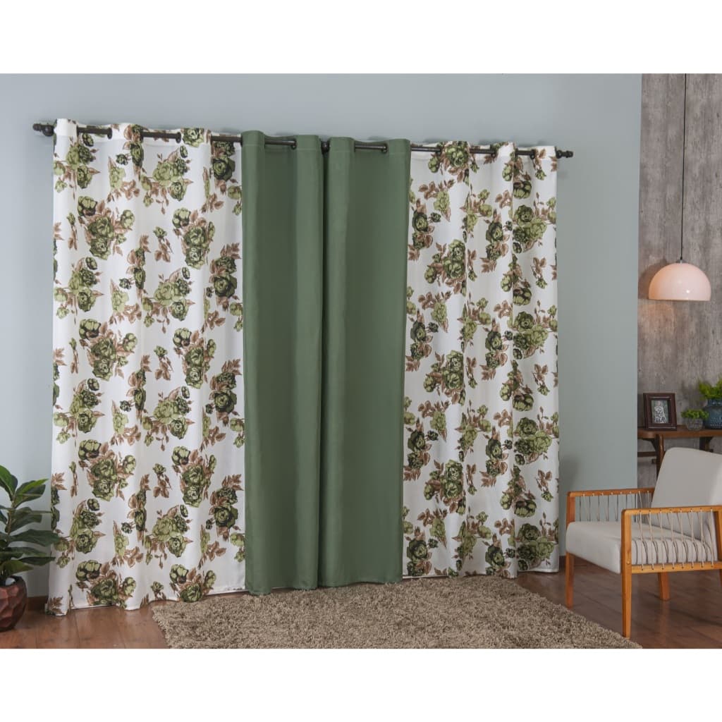 Cortina 4,00 X 2,50 Sala/ Quarto Ou Escritório 4 Metros ilhós