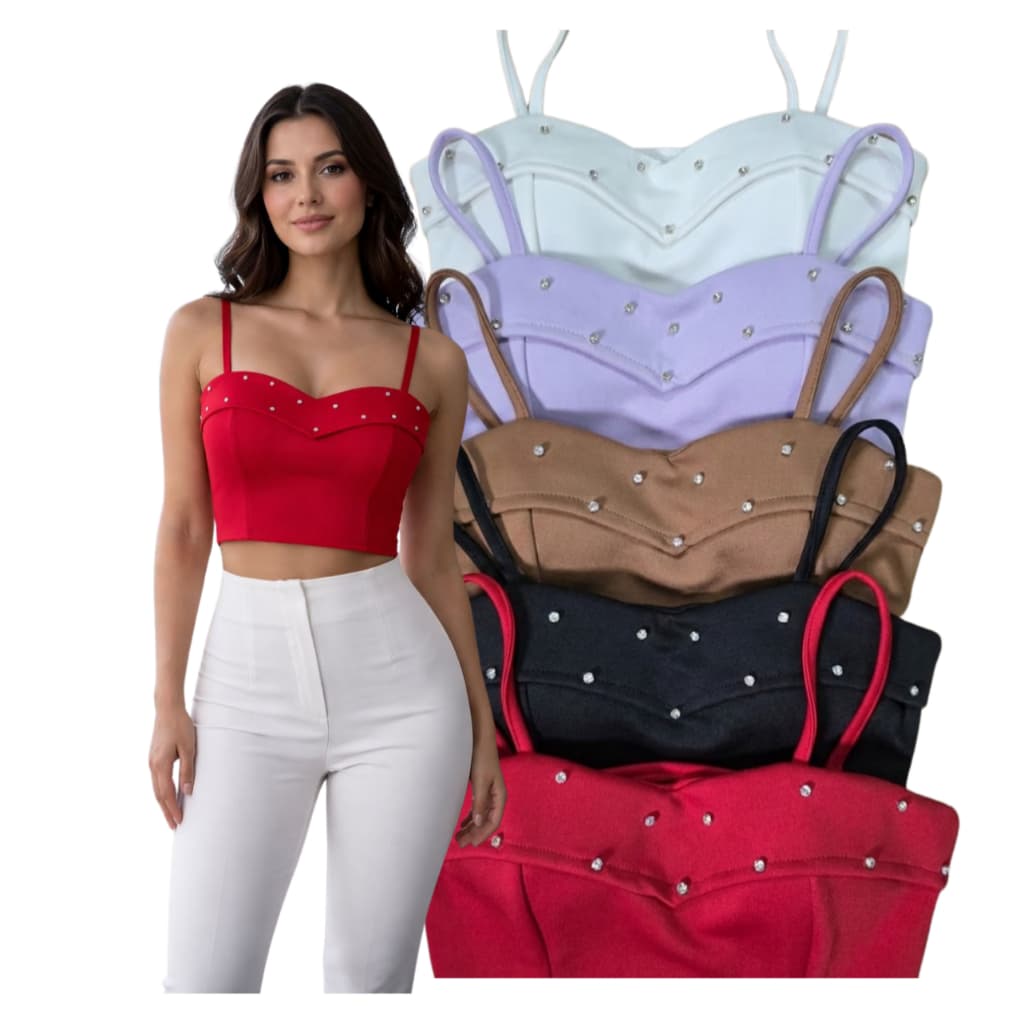 Cropped Coração Concha Meia Taça Top Feminino Moda Verão Blusinha