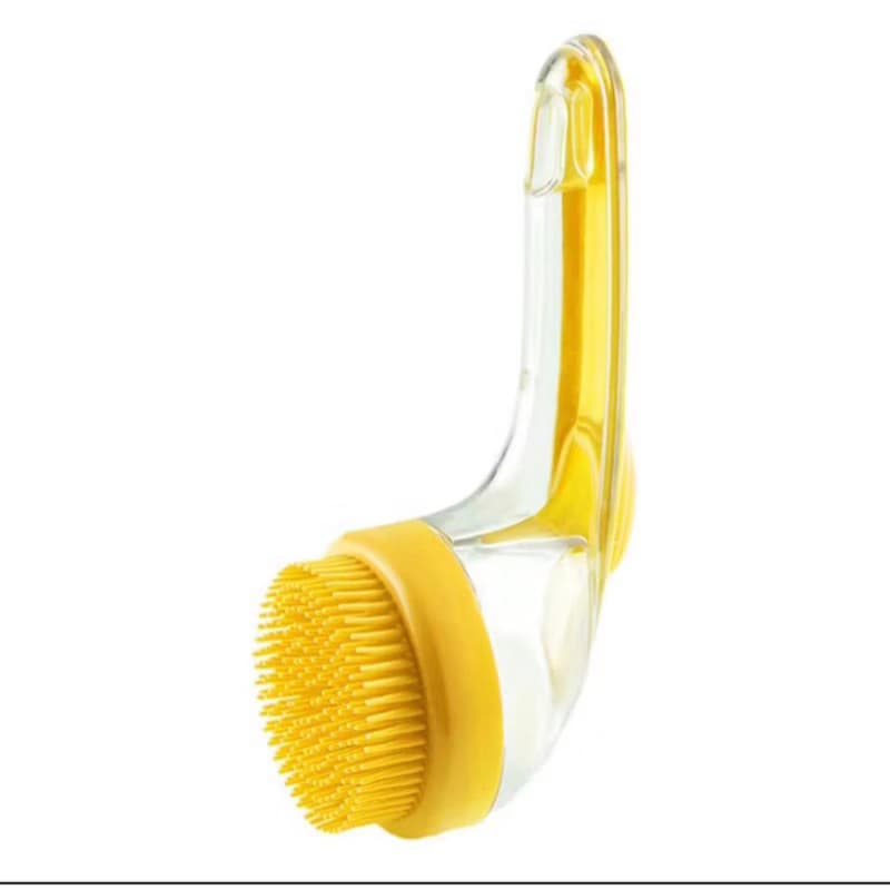 Escova de Banho Para Pets Com Reservatório de Shampoo - Silicone Massageador