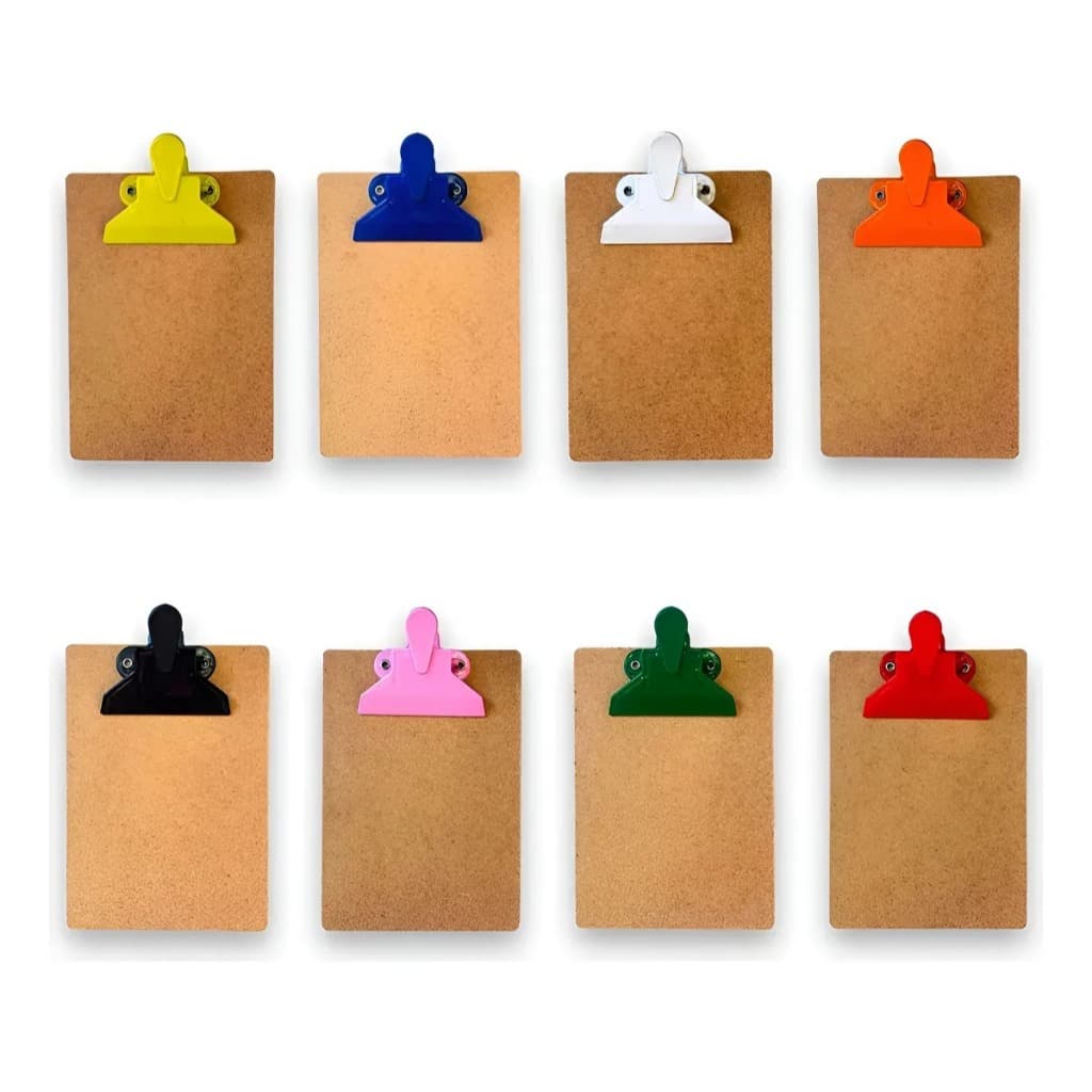 5 Mini Pranchetas Mdf . Tamanho A5 148x210 mm.