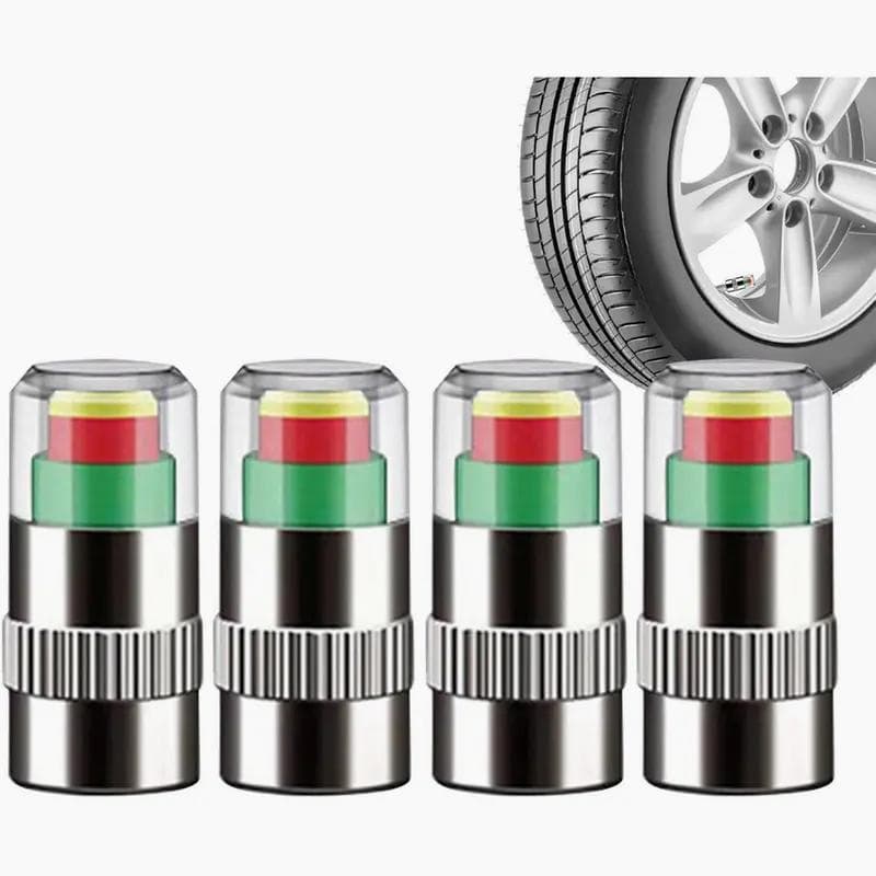 Valvula Monitor de pressão de ar de pneus de carro, alerta 4 unidades