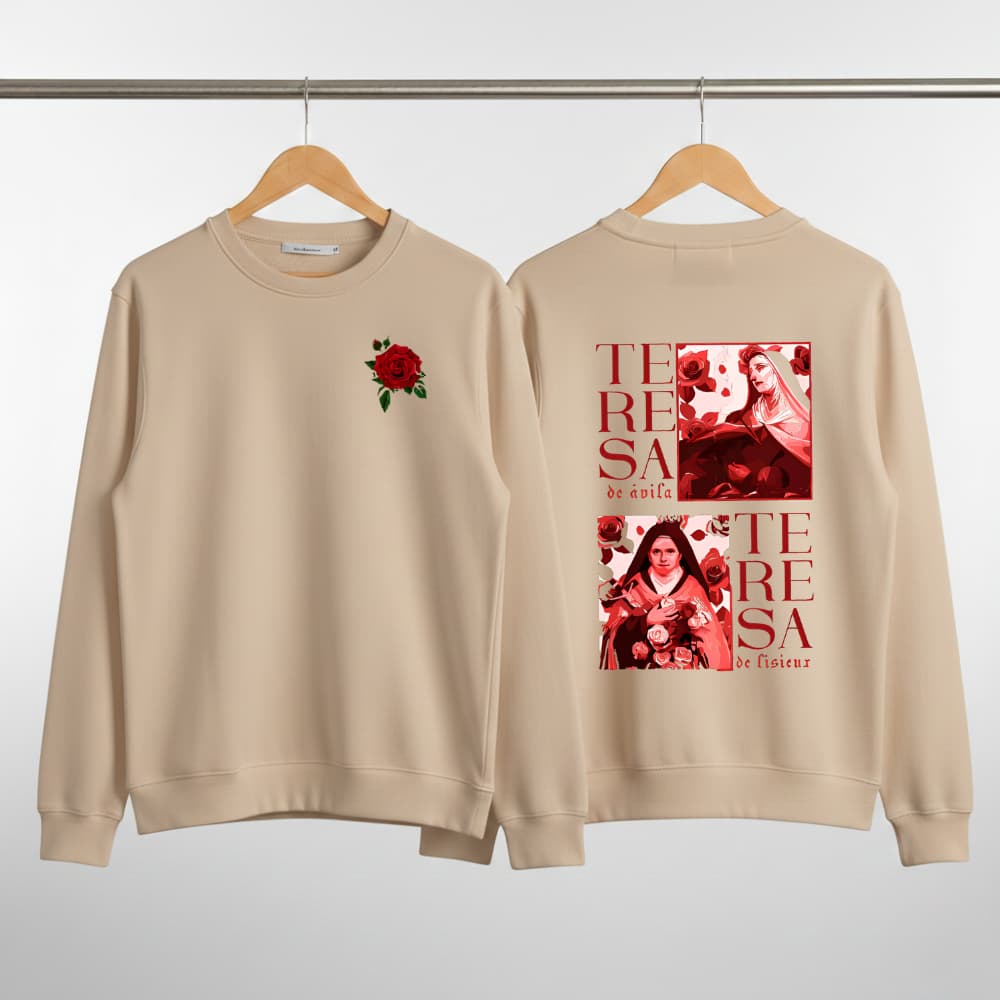 Moletom Careca Blusa De Frio Santa Teresinha Cristã Religiosa Católica Lançamento Envio Imediato